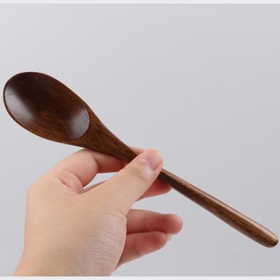 China Sustainable Multi-Use Kitchen Accessories Stirring And Cooking Coffee Dessert Wooden Honey Spoon For Creams for sale