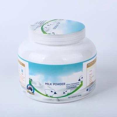 Chine Récipients en plastique recyclables durables de couleur de 129*129*106MM hauts d'ANIMAL FAMILIER de protéine de pots blancs de poudre pour B2B à vendre