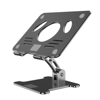 Κίνα 270*245*70MM Silver Adjustable Ergonomic Aluminum Metal Laptop Stand With Ventilated Design προς πώληση