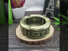 82*32MM Color bronze Zin Alloy Customizable Portable Metal Die Casting Ashtray