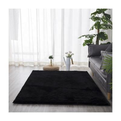 China New Design High Quality Custom Made Luxury Faux Fur Rabbit Area Rug Washable And Fluffy Solid Rug Area Rugs for sale