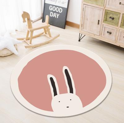 China Stain Resistant 3D Printed Kids Room Washable Microfiber Round Blanket for sale