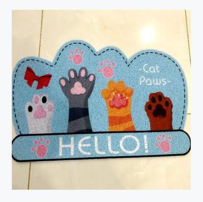 China Washable Non-Slip Cover Durable Front Door Entrance PVC Exterior Door Mat for sale