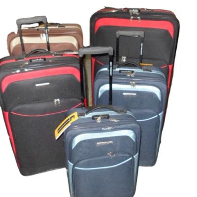 China Cheap Nylon Polyester Fabric Luggage Bags Suitcase 5pcs Set Trolley Bag Suitcase Luggage Set for sale