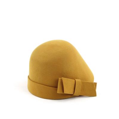 China LiHua Factory Direct Sales Elegant Bell Lady Hat Striped Hot Selling Sweet Line Winter Hat for sale