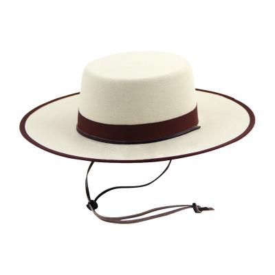 China Customized Hot Selling LiHua Brim Picture Straw Hat Australian Wide Brim Mens 100% Wool Hats Handmade Customized Wool Felt Unisex Hats Wholesale for sale