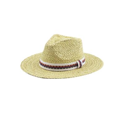 China Fashion LiHua 2022 Fashion Straw Hats Wholesale Summer Straw Hats Hot Fedora Straw Hats for sale