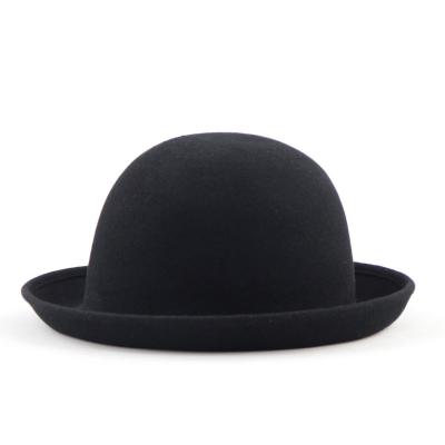 China LiHua New Fashion 100%Australian Wool Felt Hat Lady Color Black Ladies Casual Hats LiHua Custom Felt Hat for sale