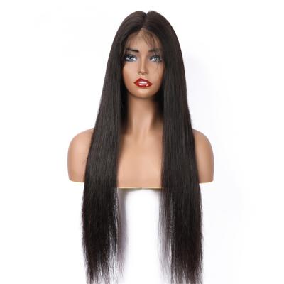 China Wholesale Straight Full Lace Wig Straight Hair Pre Plucked Virgin Brazilian Remy Human Hair Long Lace Wigs for sale