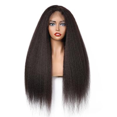 China Wholesale Curly Straight Full Lace Wig Kinky Straight Hair Pre Plucked Long Virgin Brazilian Remy Hair Lace Wigs for sale