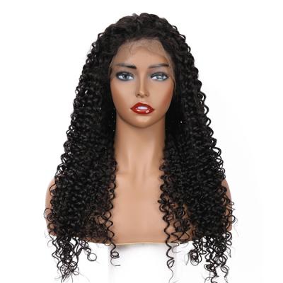 China Wholesale Deep Curly Swiss Lace Wig Full Hair Pre Plucked Long Virgin Brazilian Remy Hair Lace Wigs for sale