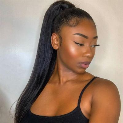 China Yaki 360 Lace Frontal Wigs Brazilian Glueless Wigs With Baby Hair Natural Hairline Yaki Straight Wig Pre Plucked for sale