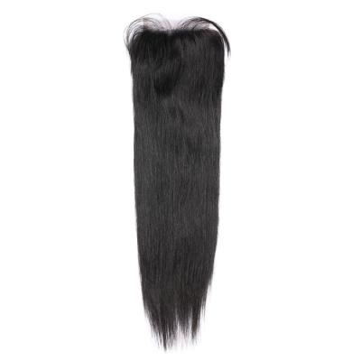 China 100% Factory Direct Wholesale Price 4x4 Human Hair 12inch-20inch Luxury Silky Straight Closure For Black Women for sale