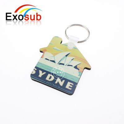 China Durable High Quality MDF Keychains Custom Sublimation Logo for sale