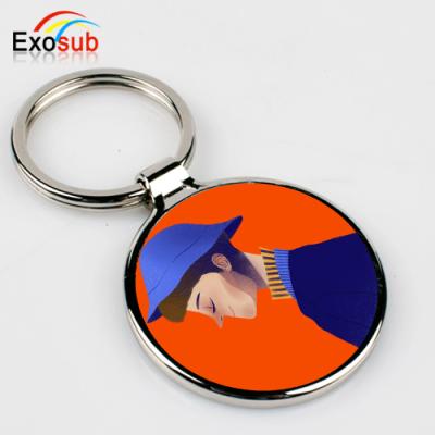 China Durable Metal Custom Design Embroidered Car Key Chain For Sublimation for sale