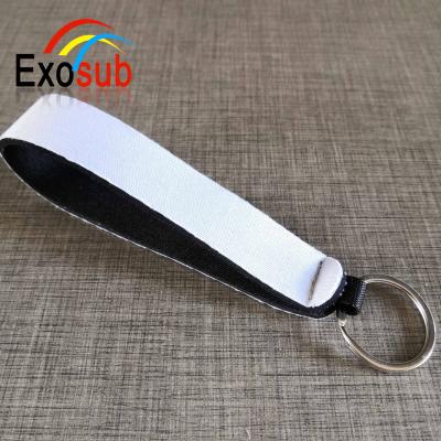 China Neoprene Neoprene Key Chain Blank Sublimation Key Chain For Heat Transfer for sale