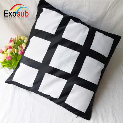 China Durable High Quality 16inch Sublimation Blanks Pillow Case With 9 Panels for sale