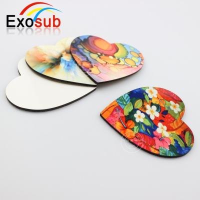 China Heart Shape 10x10cm Sublimation MDF Mug Durable Blank Coaster for sale