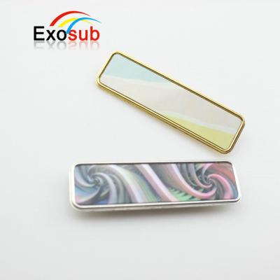 China Blank China Dye Sublimation Metal Pin Badge With Your Own Design for sale