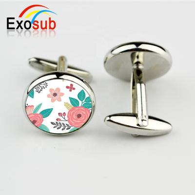 China High quality EXOSUB ALLOY sublimation blank cufflinks for heat transfer wholesales for sale