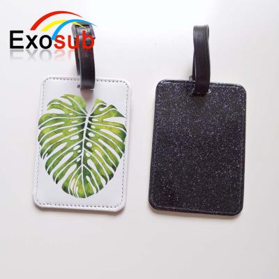 China Printable Cheap Eco - Friendly PU Leather Luggage Tag For Sublimation for sale