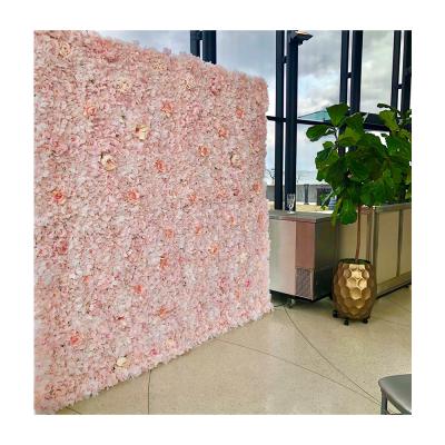 China Wedding New Event Decoration Background Fw0294 Promotional Beauty Best Quality Artificial Flower Garland Flower Wall Factory In China for sale