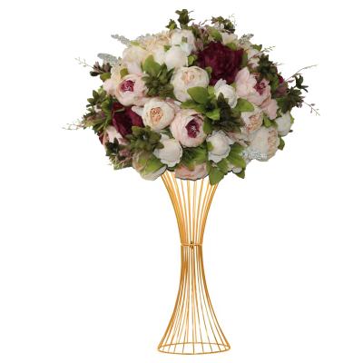 China Wedding Centerpiece Professional Rose Artificial Flower Ball Wedding Centerpiece Decoration Custom Hanging Table Hotel Decoration Manufacturer for sale