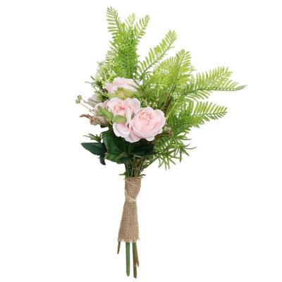 China Minimalist simulation bouquet bride holding flowers eucalyptus rose wedding supplies simulation flower shooting props for sale