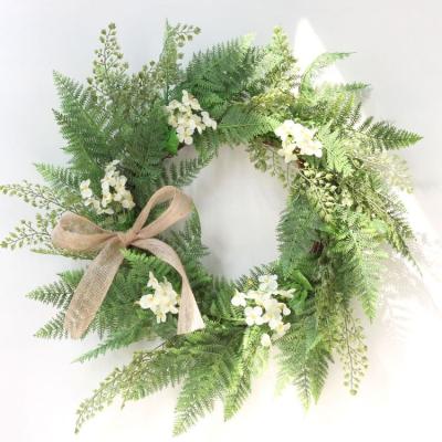 China New 50CM CLASSIC spring simulation flower door decoration Ring Green Plant Green Wreath door for sale