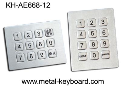 China 12 Keys Sealed Numeric Keypad , Water Proof Rugged Keypad In 3x4 Matrix for sale