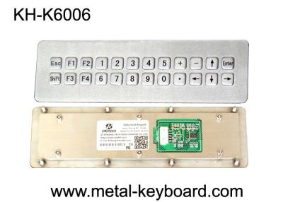 China USB Port Industrial Customized weatherproof keypad , 24 Keys rugged keypad Metal for sale