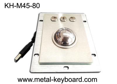 China Panel Mounted Stainless Steel Kiosk Trackball Diameter 45mm Ball Optical Encoders for sale