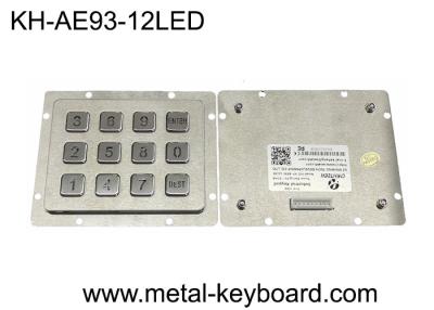 Cina Supporto retroilluminato del pannello del metallo della matrice degli ss PS2 3x4 di chiavi impermeabili della tastiera 12 in vendita