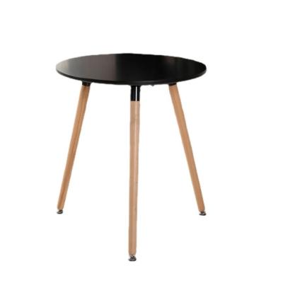 China Modern Modern Living Room Furniture Coffee Table Round Center Table MDF Wooden Dining Table Chair Set for sale