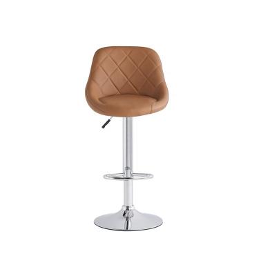 China Modern Small MOQ Factory Elegant Leisure Adjustable Height Modern Fabric Bar Stool Chair for sale