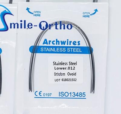 China Orthodontics CE / ISO Approved Elastic Stainless Steel Archwire Dental Super Round Archwire for sale