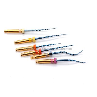 China Dental Use Gold Metal Niti Root Canal Endos Flexible File for sale