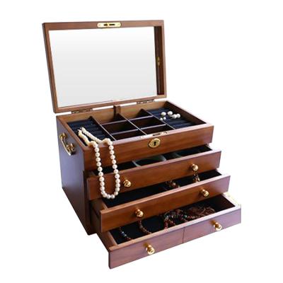 China Europe Wholesale Luxury Jewelry Small Gift Wooden Jewelry Box for sale