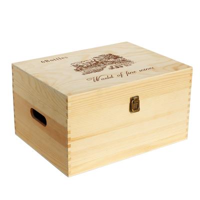 China Feature Recycled Industrial Use Wood Wine Boxes And Materials Vintage Wine Boxes For Sale for sale