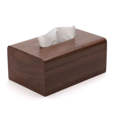 China Modern Tissue Box Wooden Case Holder Pussy Napkin Case Holder for sale