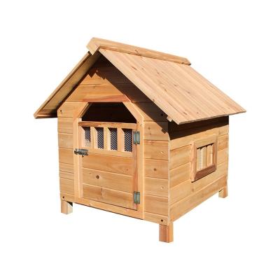 China Viable outdoor solid wood doghouse for sale