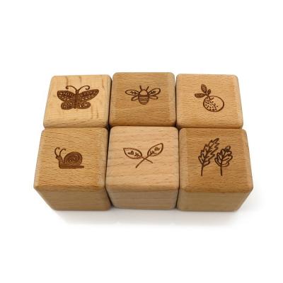 China Toy for babies or children wooden blocks unfinished wooden cubes for kids for sale