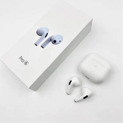 China Touch Control Earphone Pro 6 Waterproof 6 Battery Display TWS Pro 6 TWS BT 5.0 Earbuds Radio Earbuds for sale