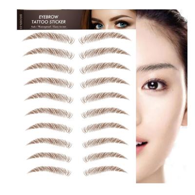 China Temporary Magic Lasting 3d Eyebrow Tattoo Stickers Packing Light Brown Temporary Cosmetic Fake Tatoo Eyebrow Sticker For Girls for sale