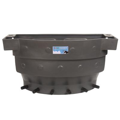 China Farms 38Liter Calf Milk Feeding Bucket With 6pcs Nipples Rubber Feeding Hog Linear Polyethylene Milk Feeding Bucket for sale