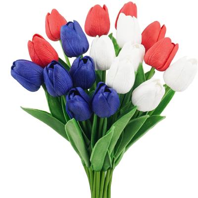 China Artificial Flowers For Cute Flower Wholesale High Quality Tulip Artificial Flower For Party Plastic Beautiful Wedding Home Decoration for sale