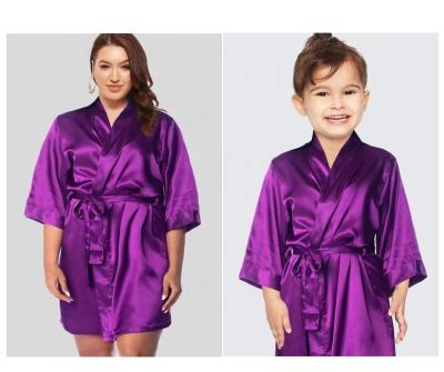 China QUICK DRY women plus size long robe silk bridesmaid plus size long satin robe for sale