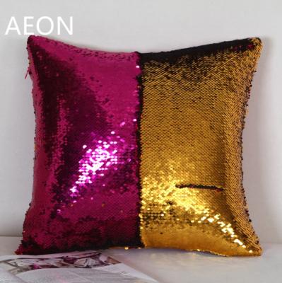 China Simple Professional Manufacturer Custom Design Decorative Printing Sequin Pillow Case Cover for sale