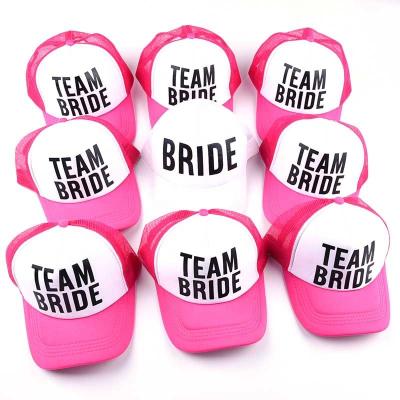 China Bride and Bridesmaid Squad Baseball Hat, Embroidered Dad Hat, Customizable Bachelor Party Supplies Bridesmaid Gift Hat for sale