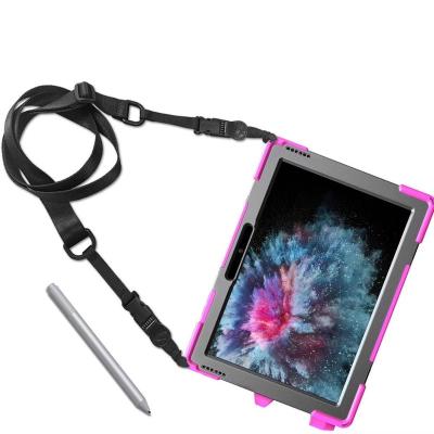 China Other 2 in 1 Adjustable Shoulder Strap Hand Strap Shockproof Tablet Case for Microsoft Surface MATCH Stand for sale